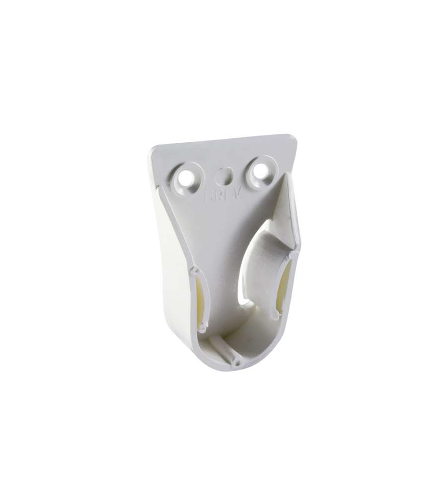Supporti laterali per tubo tondo diam 20 mm in plastica bianca 2 pz