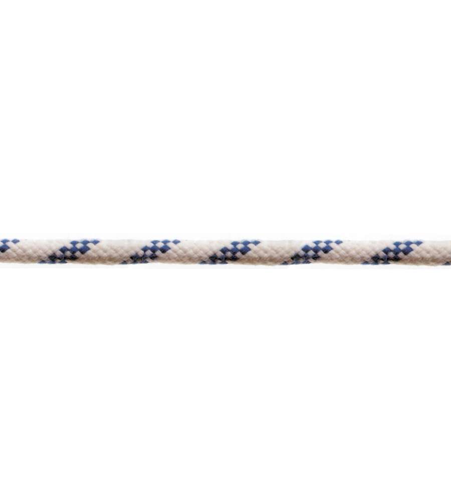 Corda in poliestere per uso nautico  8 mm. bianco/blu