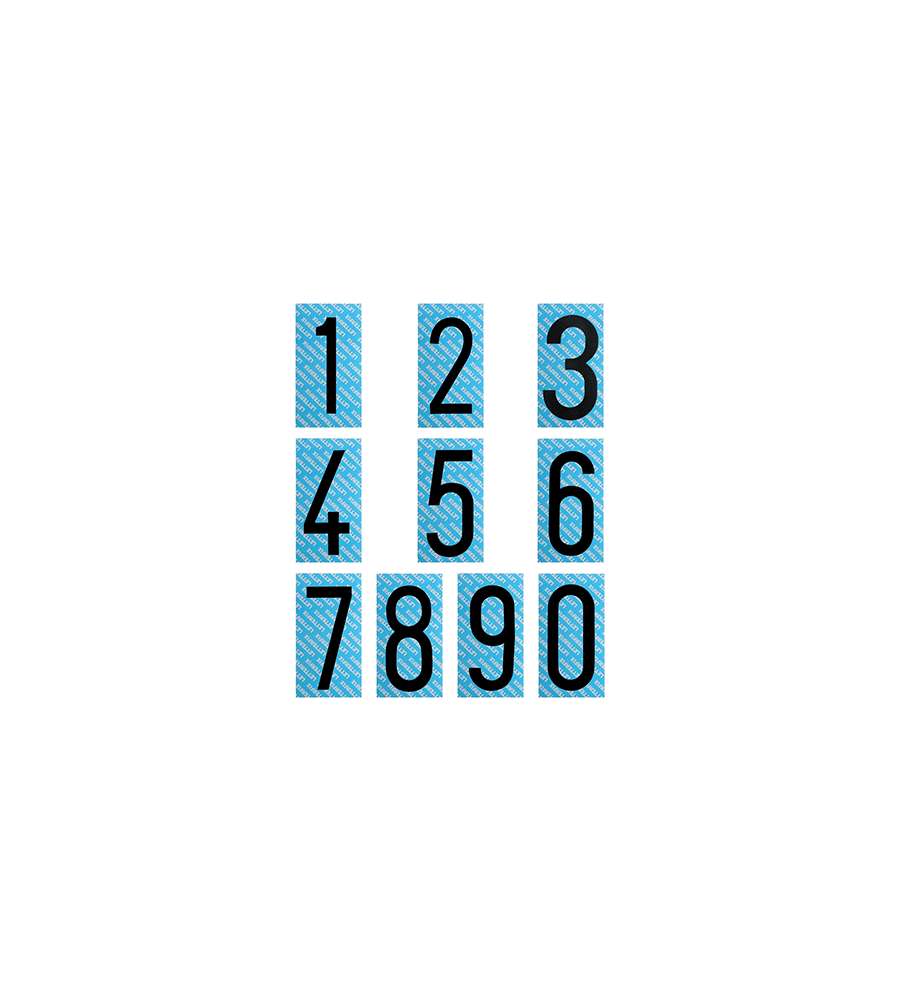 Letterfix Numero 2 PVC Autoadesivo Nero 75 mm Etichettatura Visibile