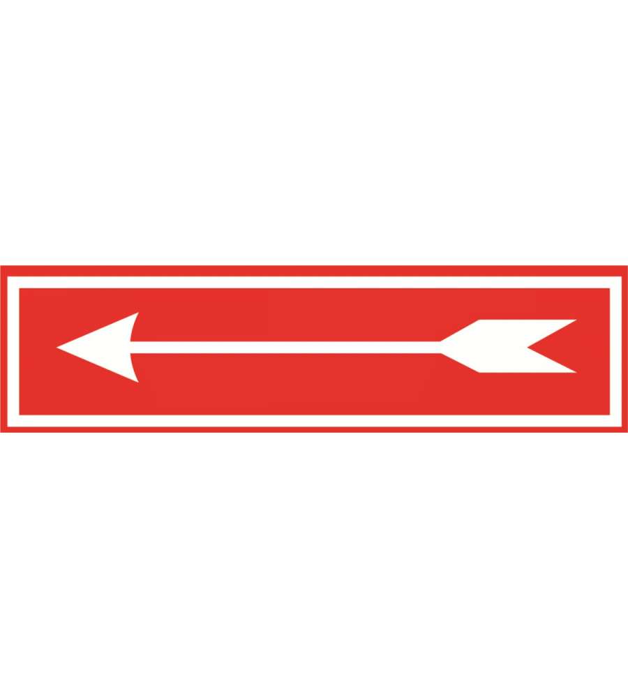 Rosh Freccia n.1493 Cartello adesivo direzionale 4x15 cm rosso