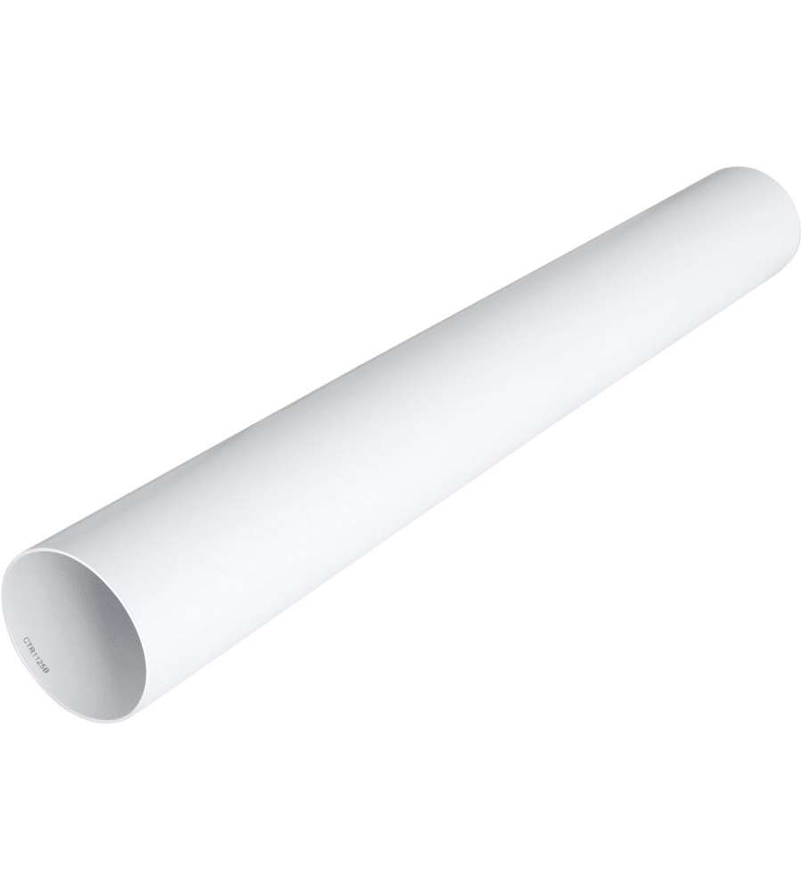 La Ventilazione Tubo Aerazione Canalizzata Tondo PVC 125 mm Bianco 1 m