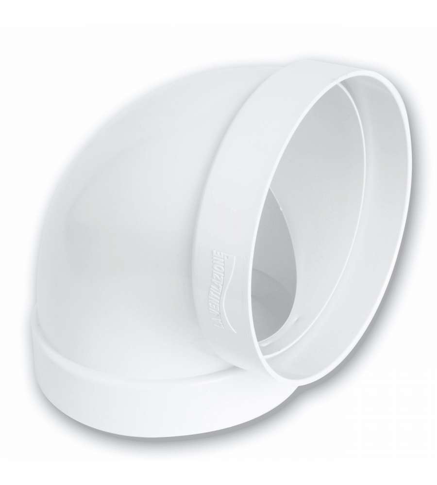 La Ventilazione Curva 90� FF in ABS d. 125 mm per Aerazione Canalizzata