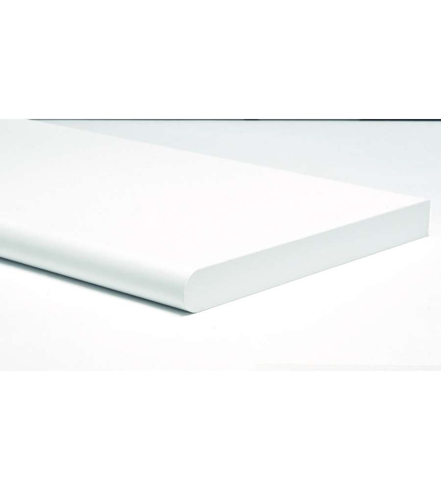 Mensola stondata bianca 150 x 600 mm