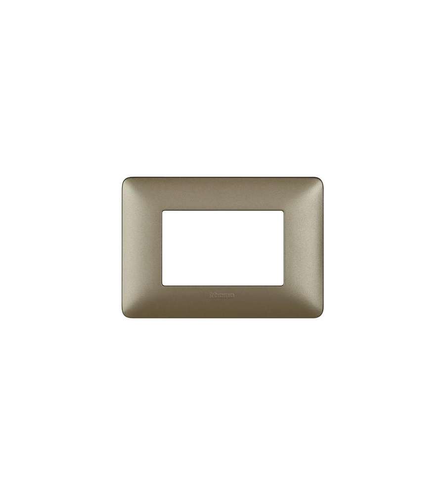 Bticino Placca 3 moduli titanium Matix