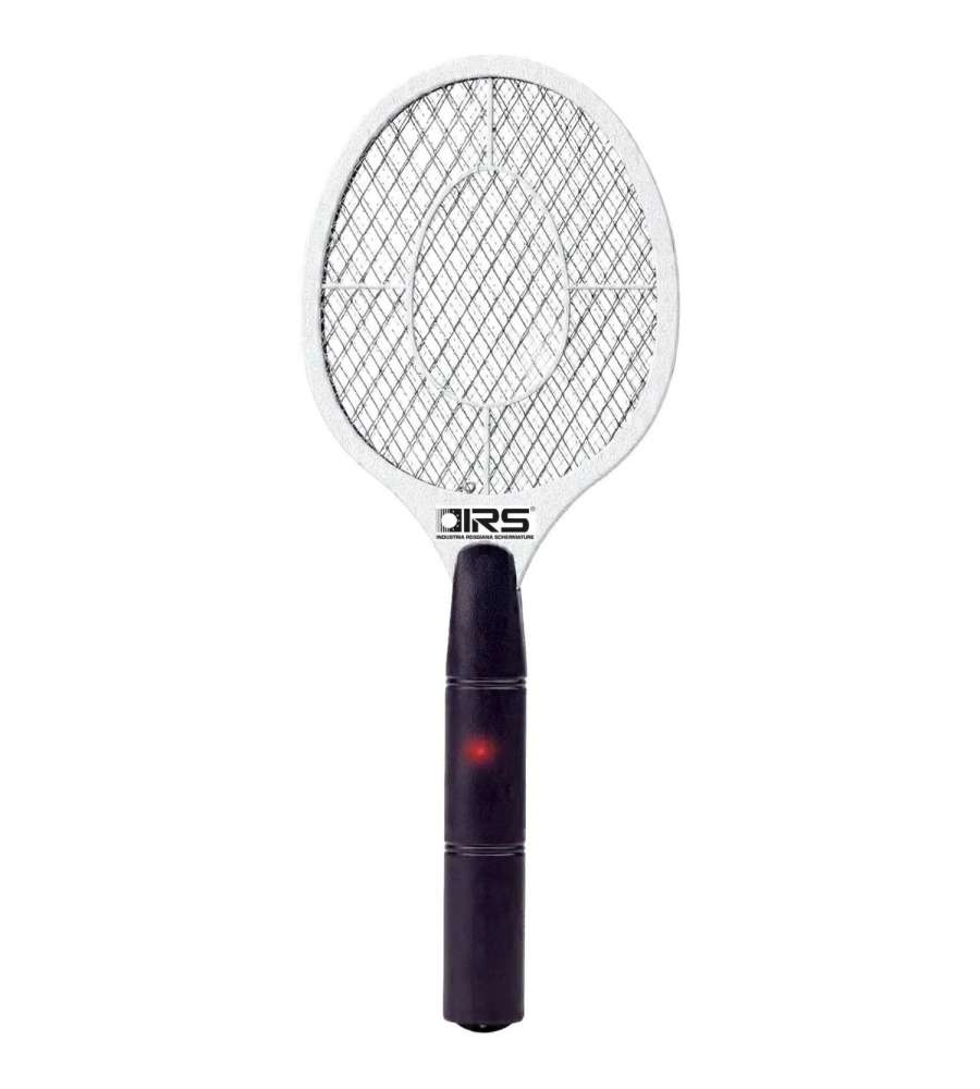 IRS Racchetta Elettrica per Insetti a Batteria Bianco 46 cm Rete Acciaio