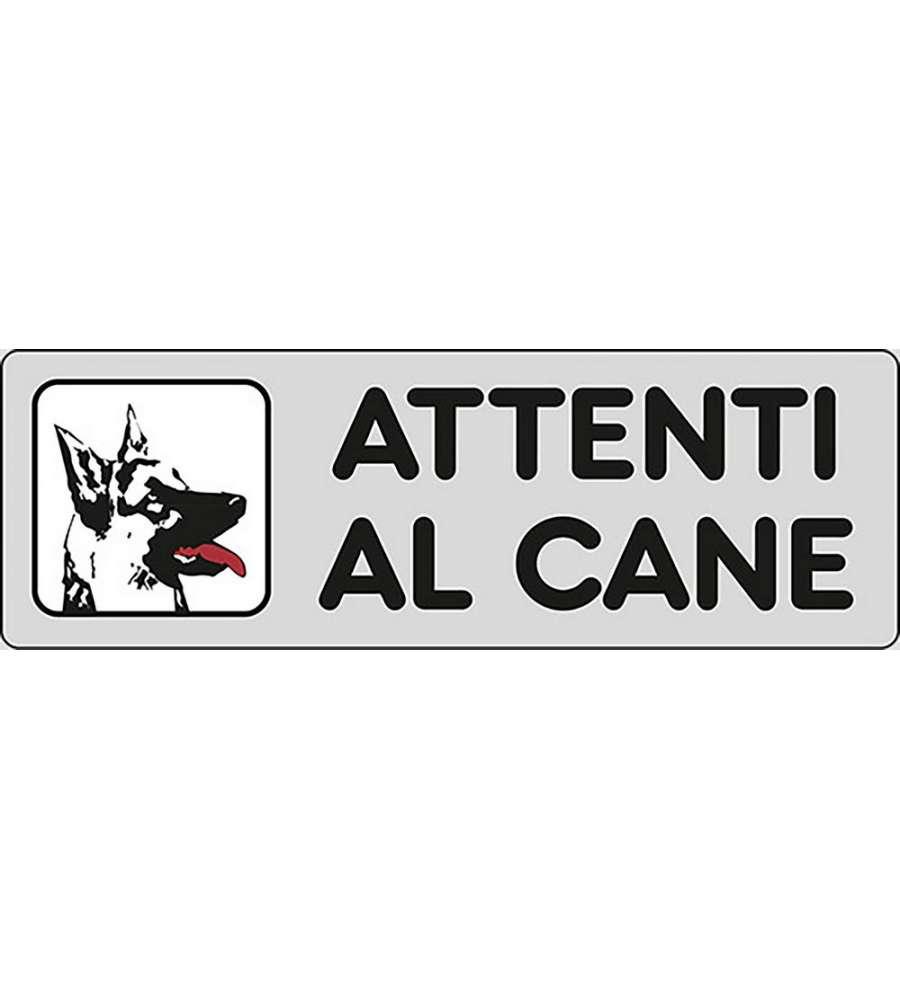 Adesivo abitazione Attenti al Cane cancello/porta 15CMx5CM