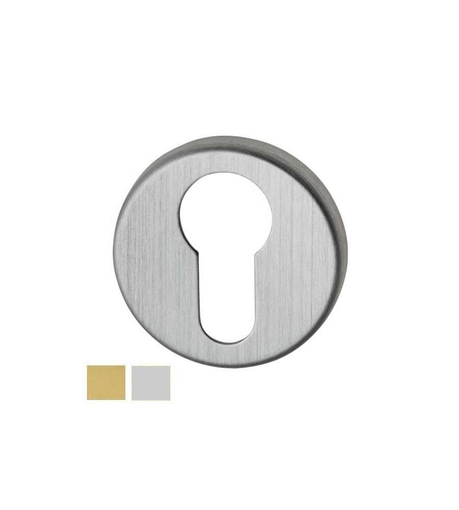 Bocchetta tonda Milena in ottone cromato satinato Yale
