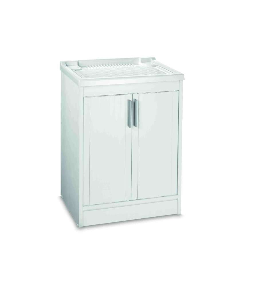 G&S Garofalo Mobile Lavatoio Resina 60x50x86 cm Bianco - 32 Lt - Interno/Esterno