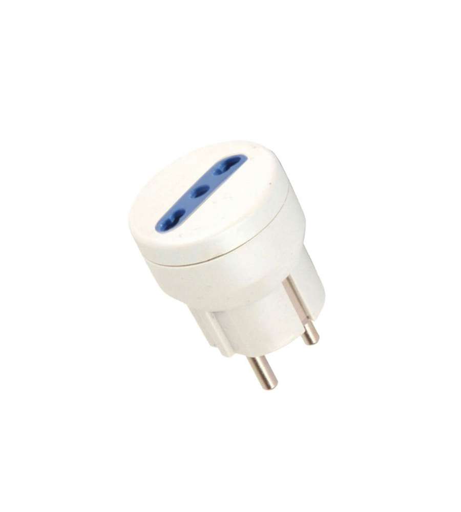 Adattatore 10/16A+T Schuko Bianco    Syntesy 05273