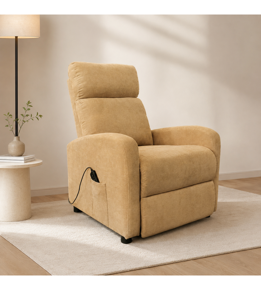 Domo Mea Poltrona Reclinabile Vibromassaggiante Crema - Comfort e Stile