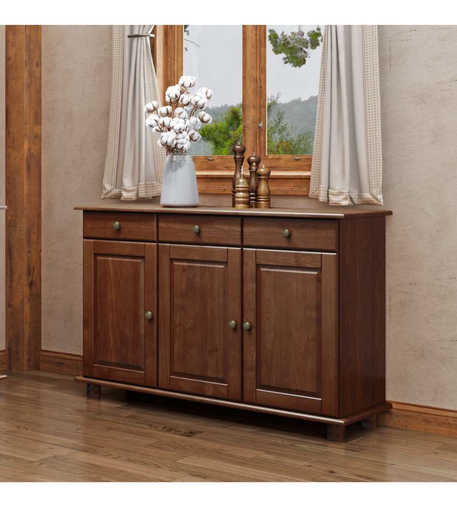 Credenza ciliegio 3 ante 3 cassetti