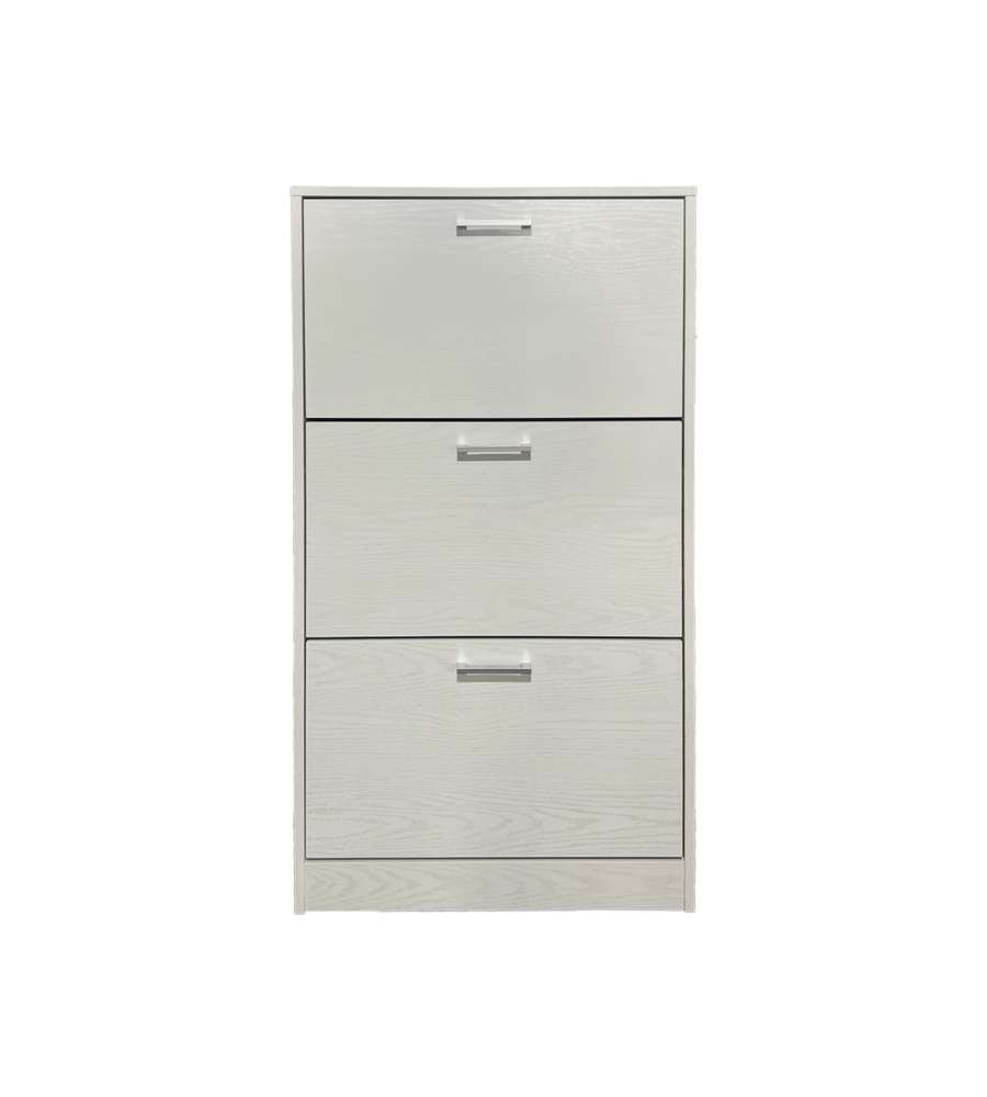 Scarpiera Domo Mea 3 Ribalte Bianco Frassino 60x24x117h