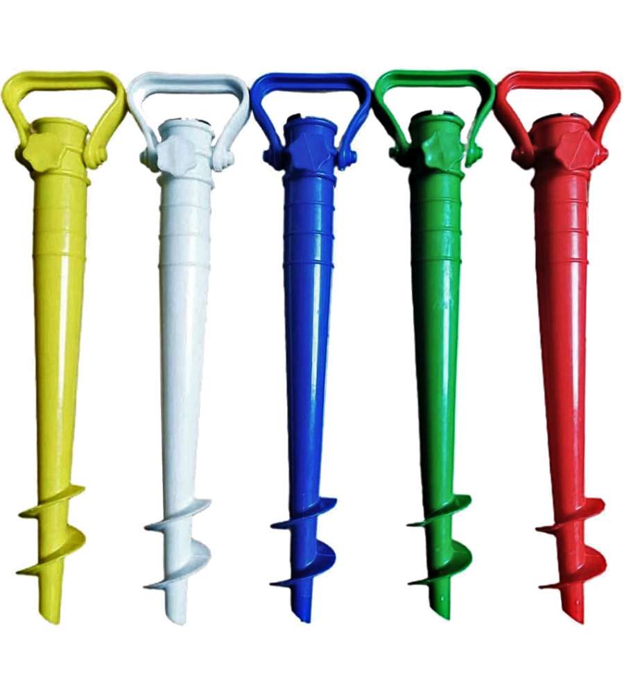 Dr. C Picchetto Trivella Plastica Ombrellone Assortiti 5 cm x 42 cm