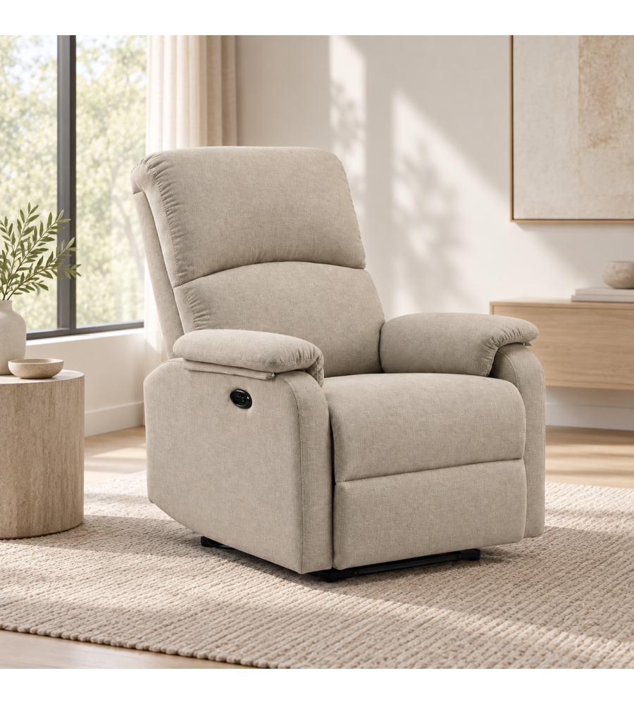 Domo Mea Poltrona Reclinabile Beautiful - Beige - 80x92x104cm