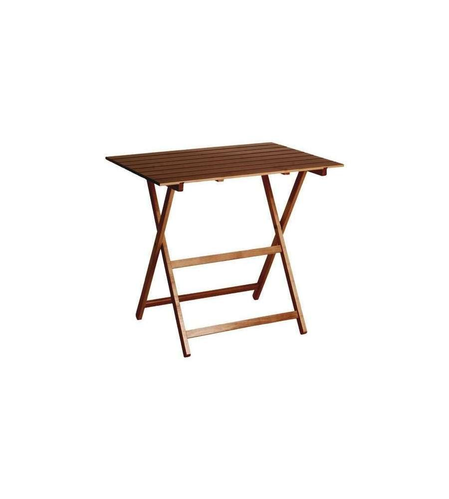 Tavolo pieghevole in legno noce 60 x 80 x 73 cm