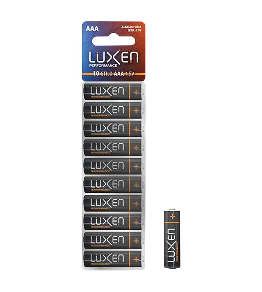 Batterie Ministilo Alkaline AAA Luxen 10 pezzi