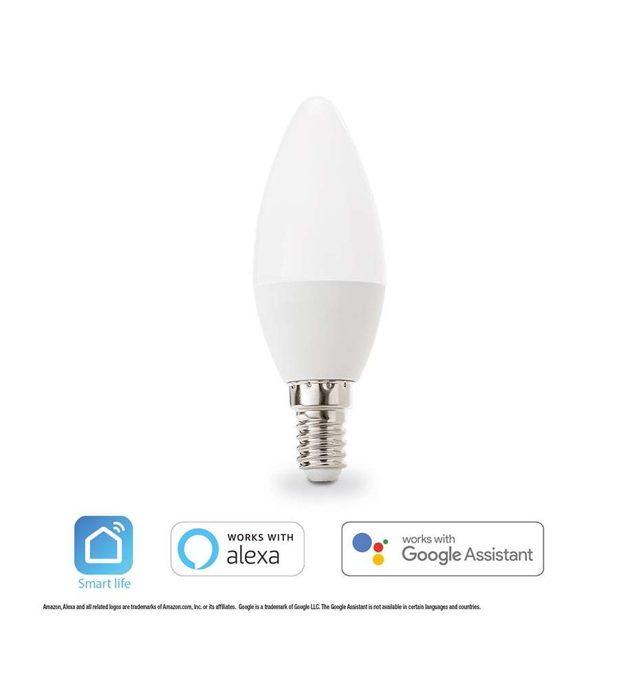 Lampadina Oliva led C37 SM Wifi RGB+CCT E14 40w