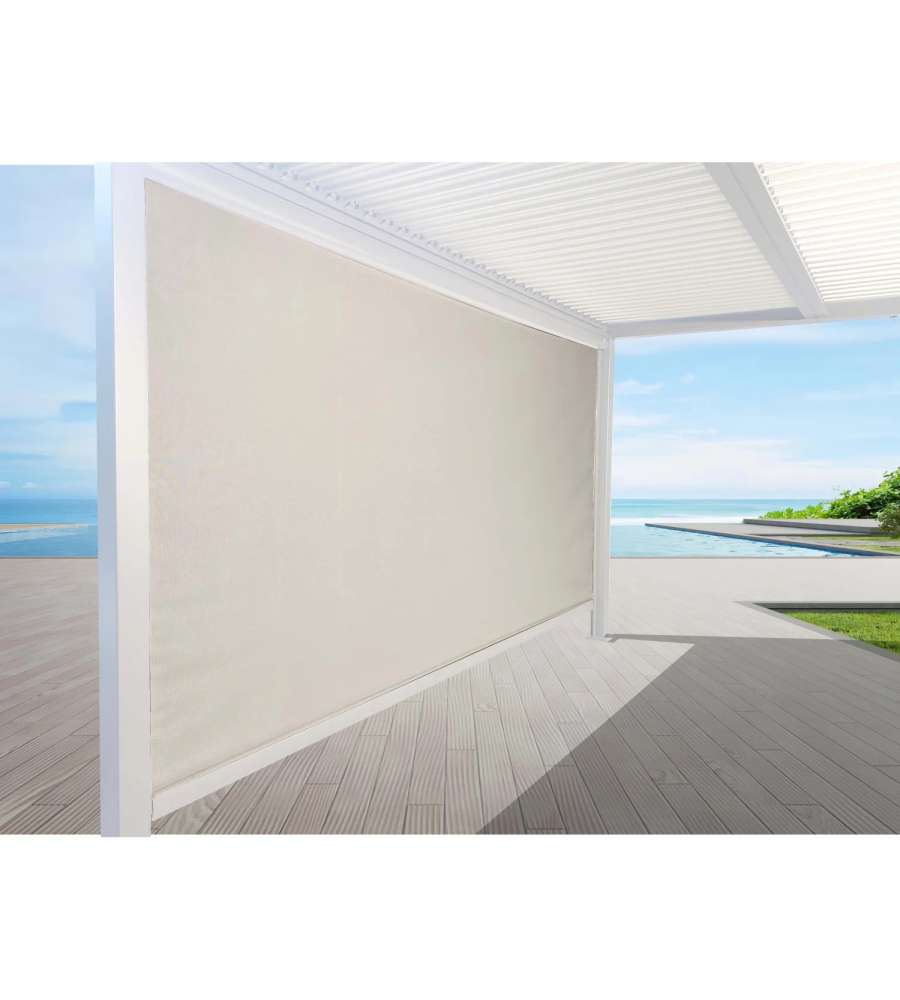 Giardini di Maggio Pannello avvolgibile per pergola Solanum Plus Esterno Bianco/Grigio Chiaro 3 m