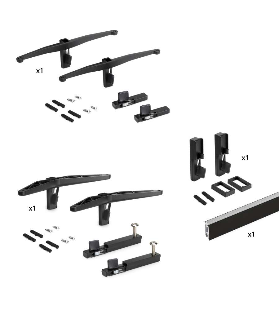 Emuca Kit Zero Di Supp.Mens.,Modulo E Barra Append.