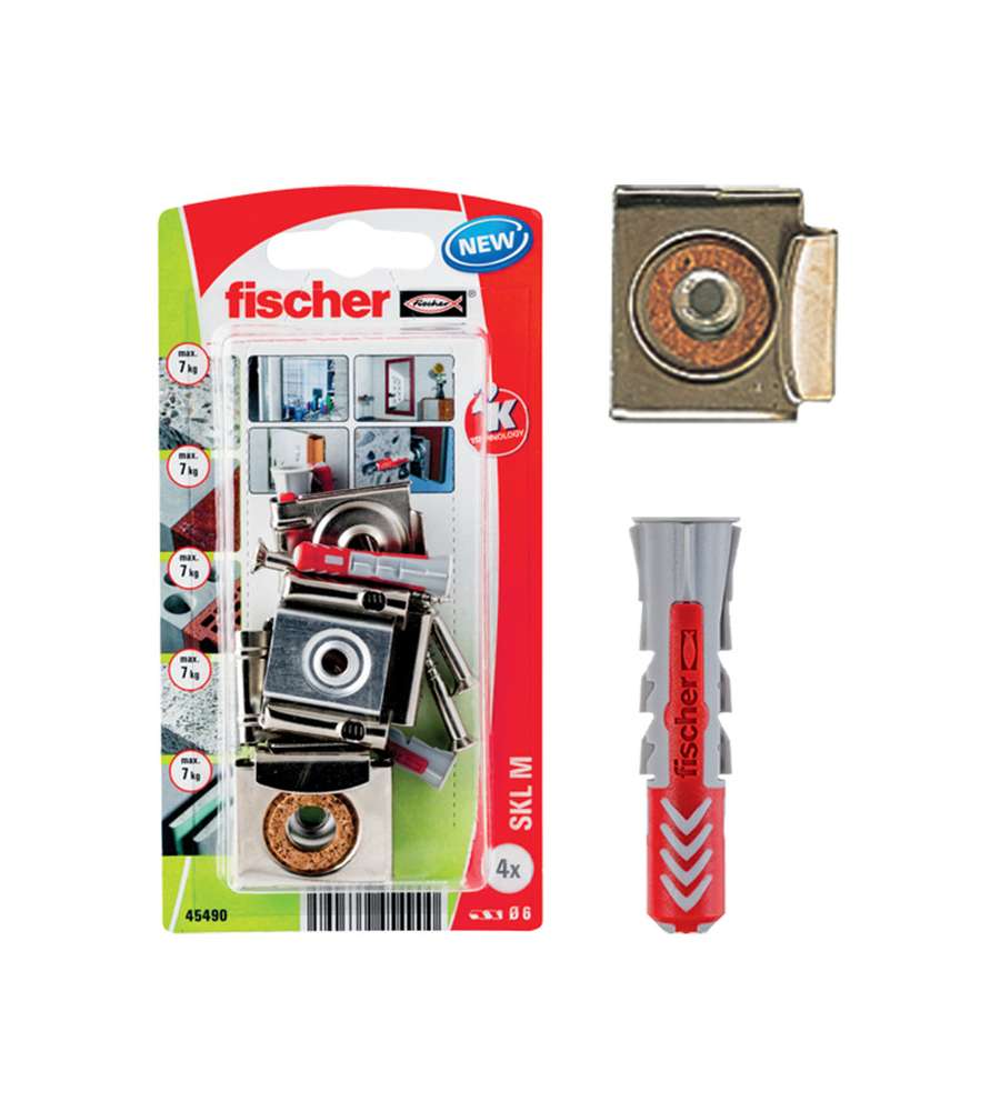 Fischer Fissaggio specchi SKL-M K con tasselli duopower (4 Pz.)