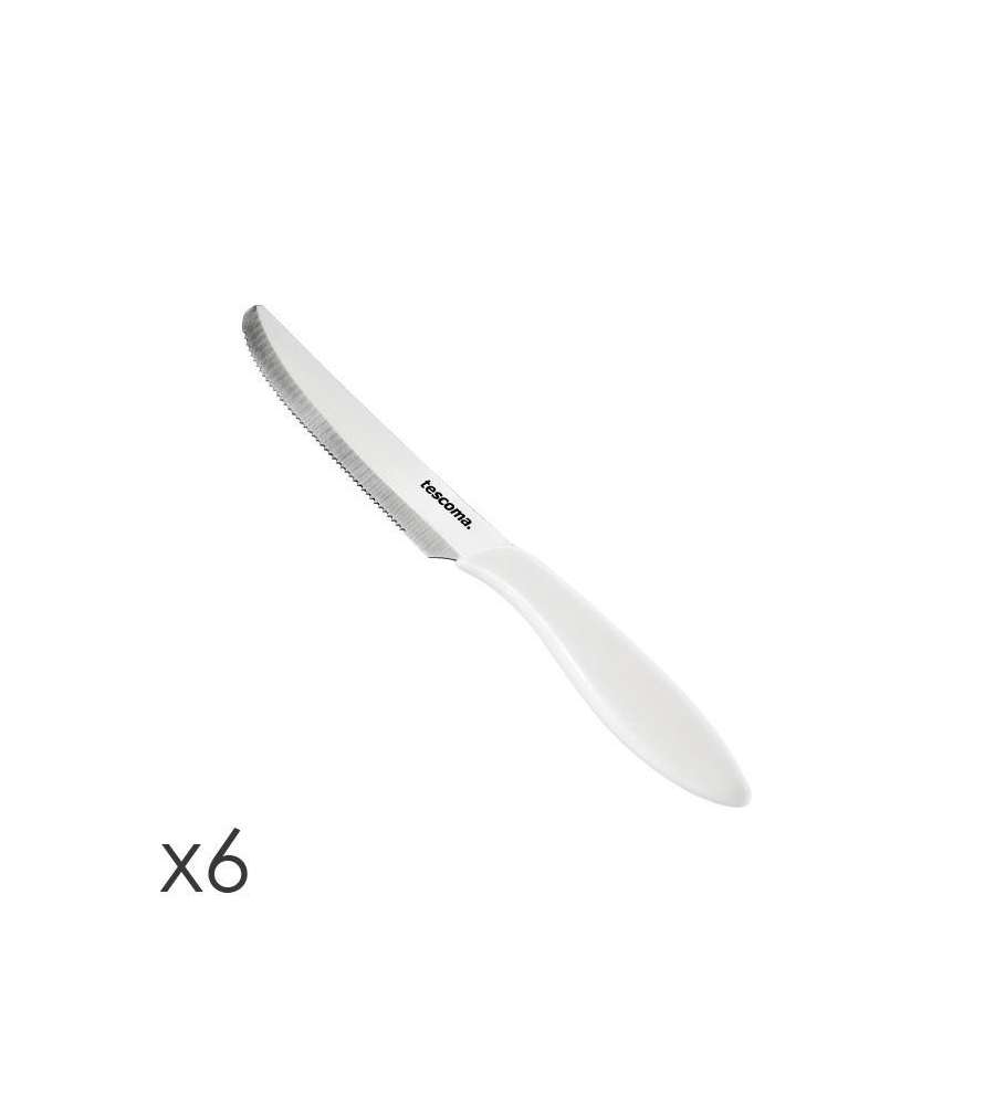 Set 6 coltelli da tavola 12 cm bianco