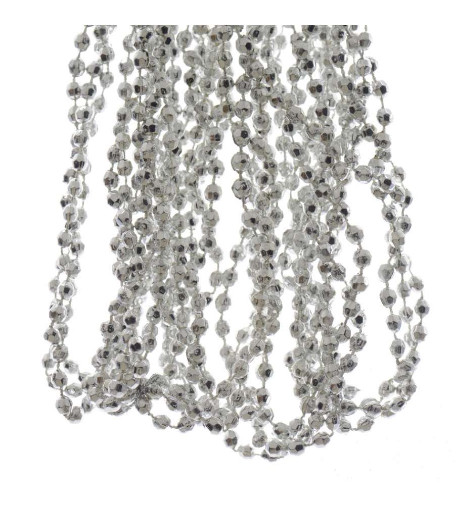 Ghirlanda di perline silver 270cm