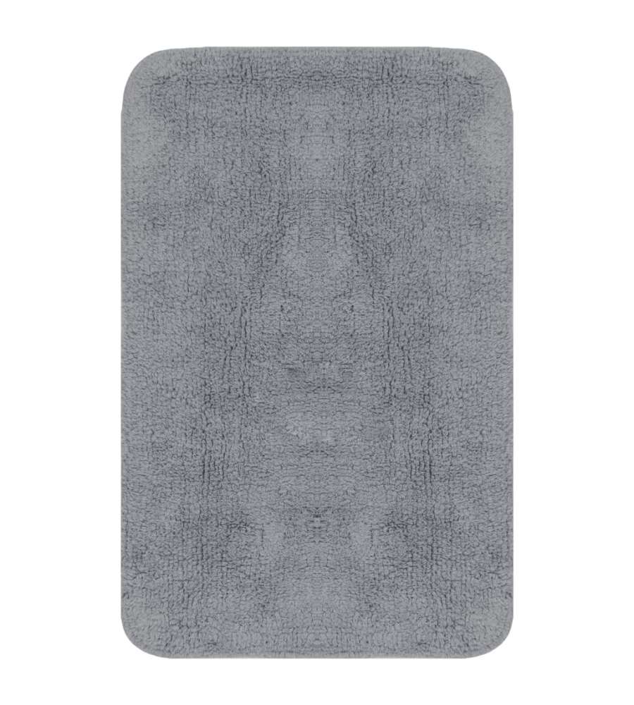 Set Tappetini per Bagno 3 pz in Tessuto Grigio