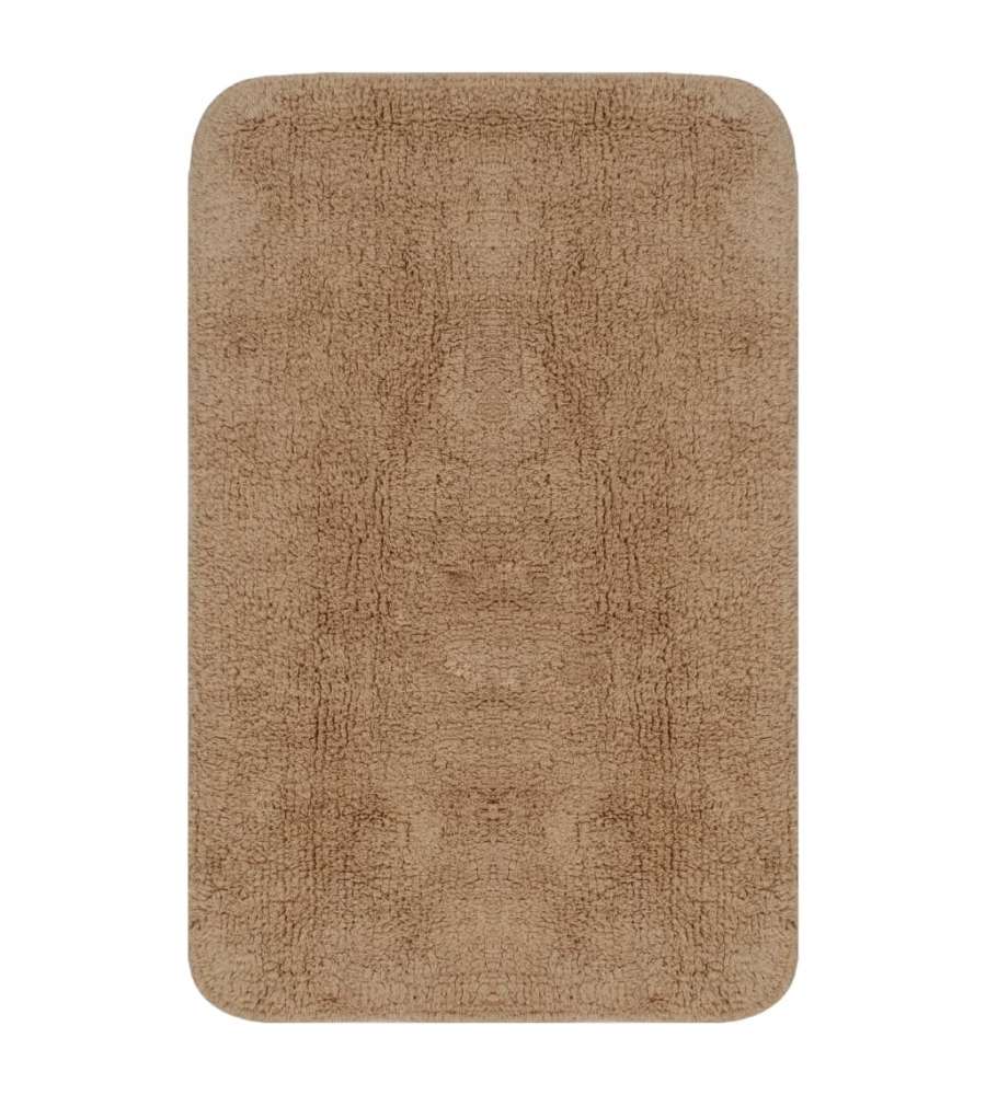 Set Tappetini per Bagno 2 pz in Tessuto Beige
