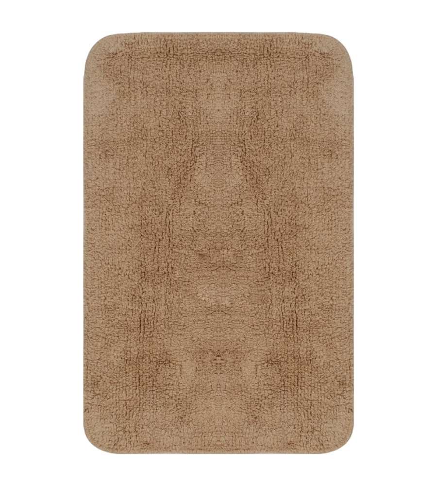 Set Tappetini per Bagno 2 pz in Tessuto Beige