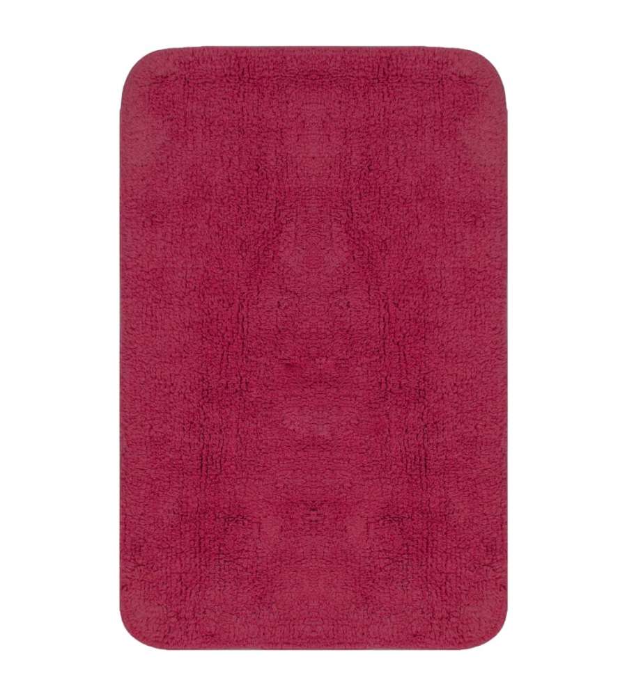 Set Tappetini per Bagno 2 pz in Tessuto Fucsia