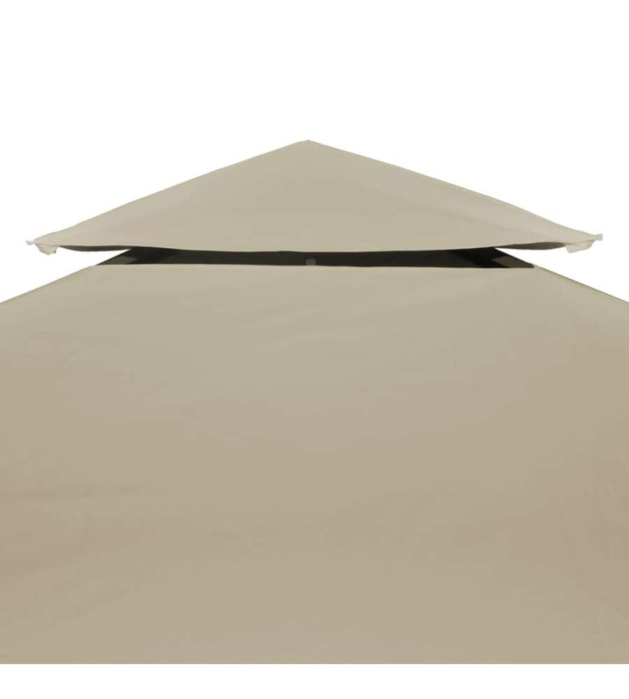 Telo di Ricambio per Gazebo 310g/mq Beige 3x3m