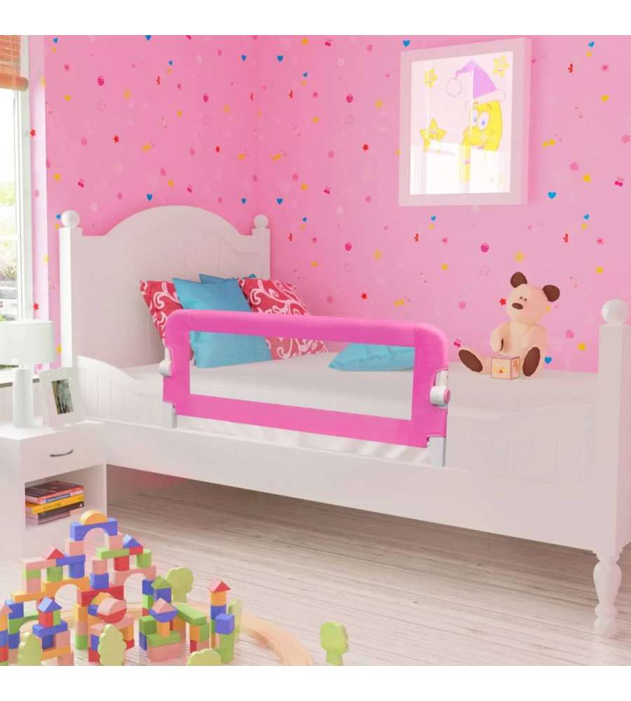 Barriera di Sicurezza per Letto Bambino 102 x 42 cm Rosa