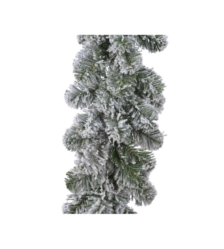 Kaemingk Ghirlanda Boa Innevata - Verde Bianco - 270 cm