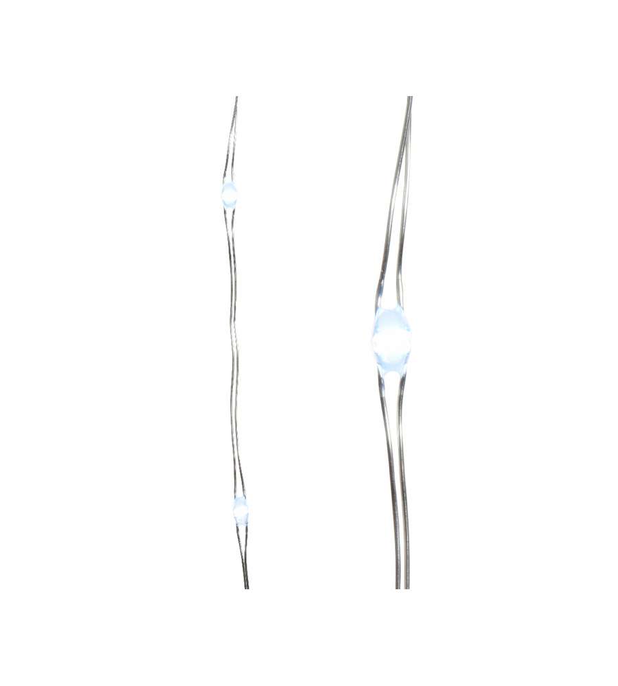 40 luci micro led a batteria luce bianco fredda int.