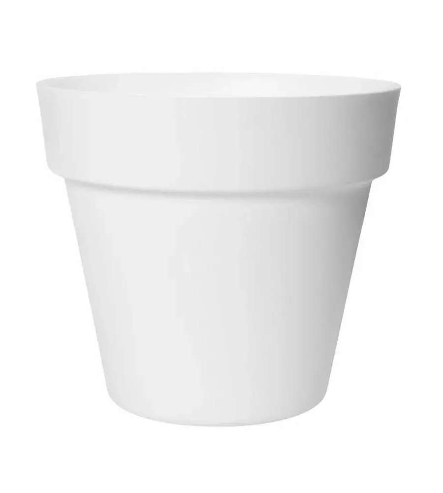Elho Fioriera Paris 30 cm Bianco Vaso Rotondo per Interno ed Esterno
