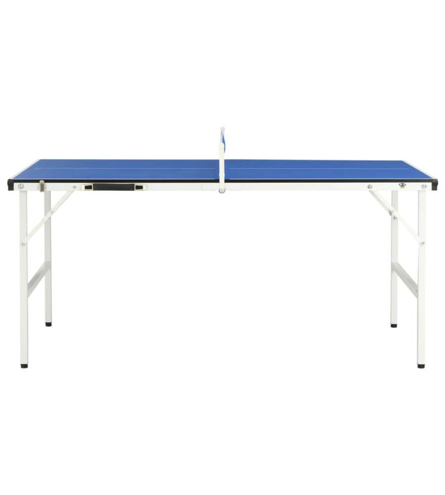 Tavolo da Ping Pong con Rete 5 Piedi 152x76x66 cm Blu