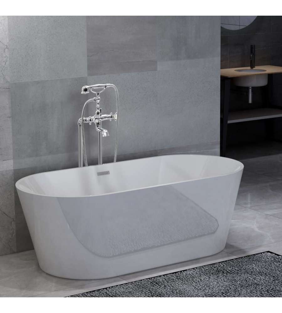 Vasca da Bagno Indipendente con Rubinetto 220 L 99,5 cm Argento