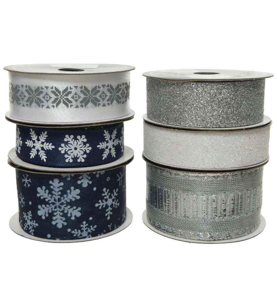 Ribbon misure assortite colore blu-silver