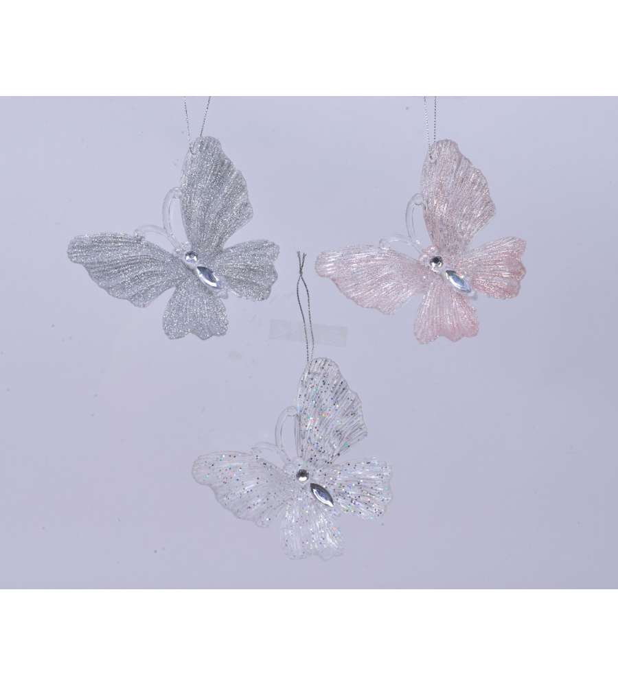 Decoro farfalla mis.11x3x10 cm colori ss.ti
