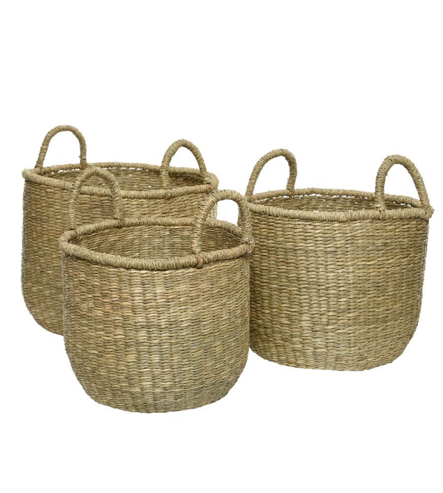 Cesta con manici 35x27 cm naturale
