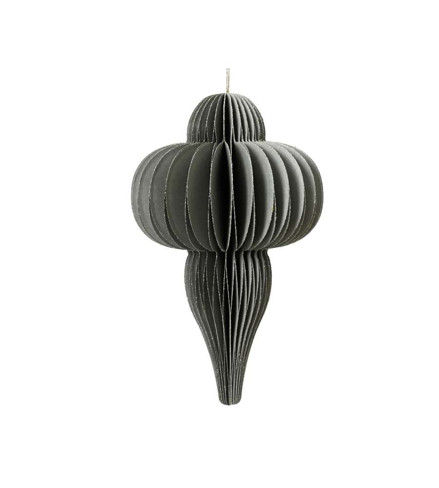 Decoro origami in carta grigio