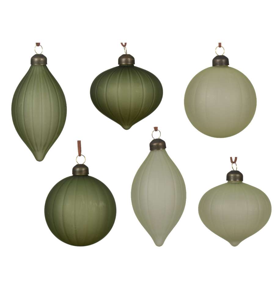 Sfera Natalizia verde opaco forma assortite