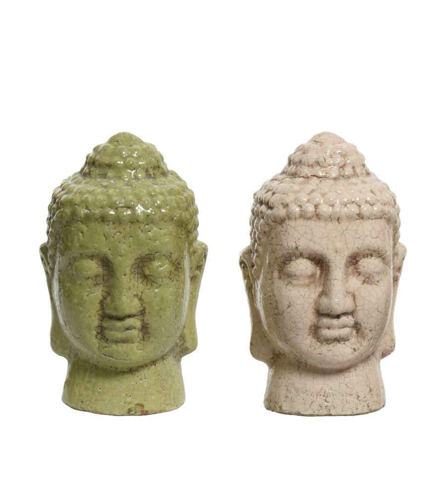 Buddha In Terracotta 20X20X30 H Cm Colori Assortiti