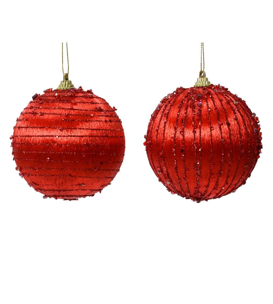 Sfera Natalizia in filo rosso e dettali diamond