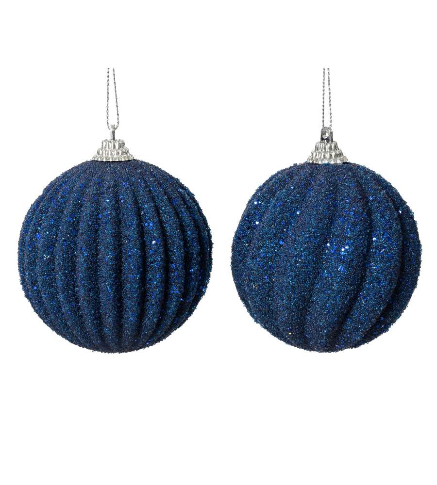 Sfera Glitter Doppio Design Blu