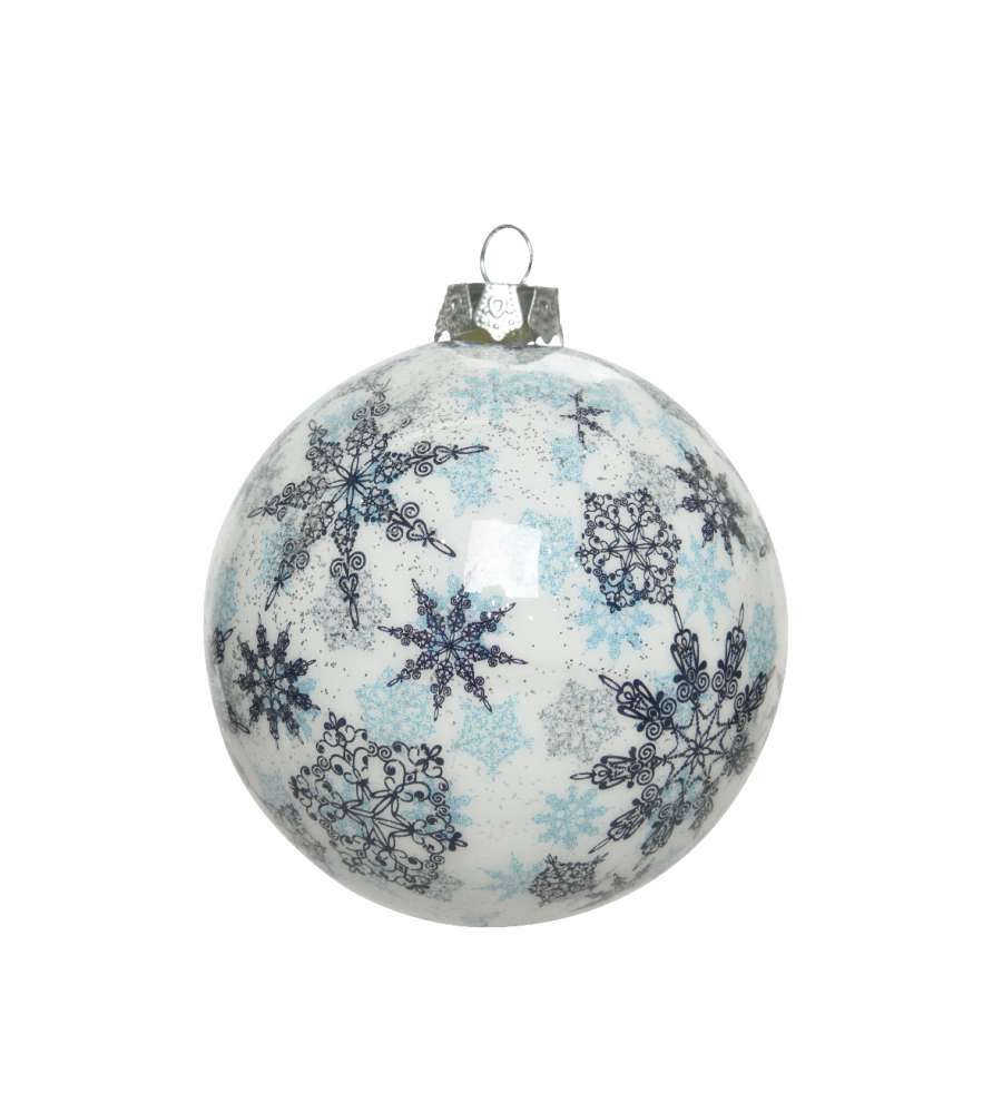 Sfera fiocco di neve Bianco Blu