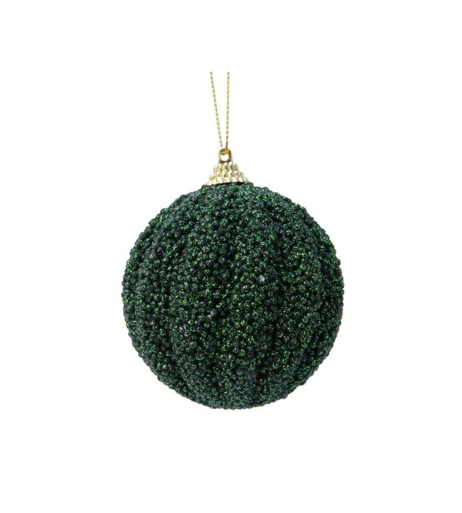 Kaemingk Pallina di Natale - Verde Pino - Diametro 8 cm