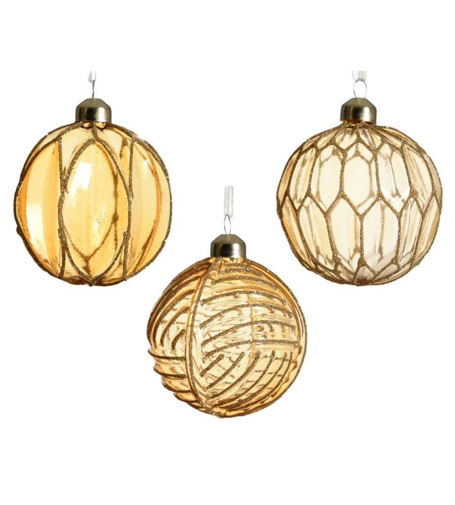 Sfera natalizia Ambra e Oro