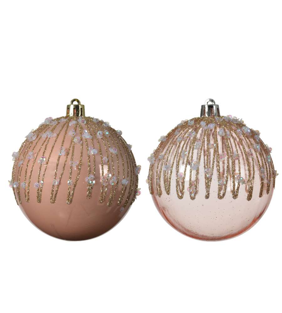 Sfera rosa con perline