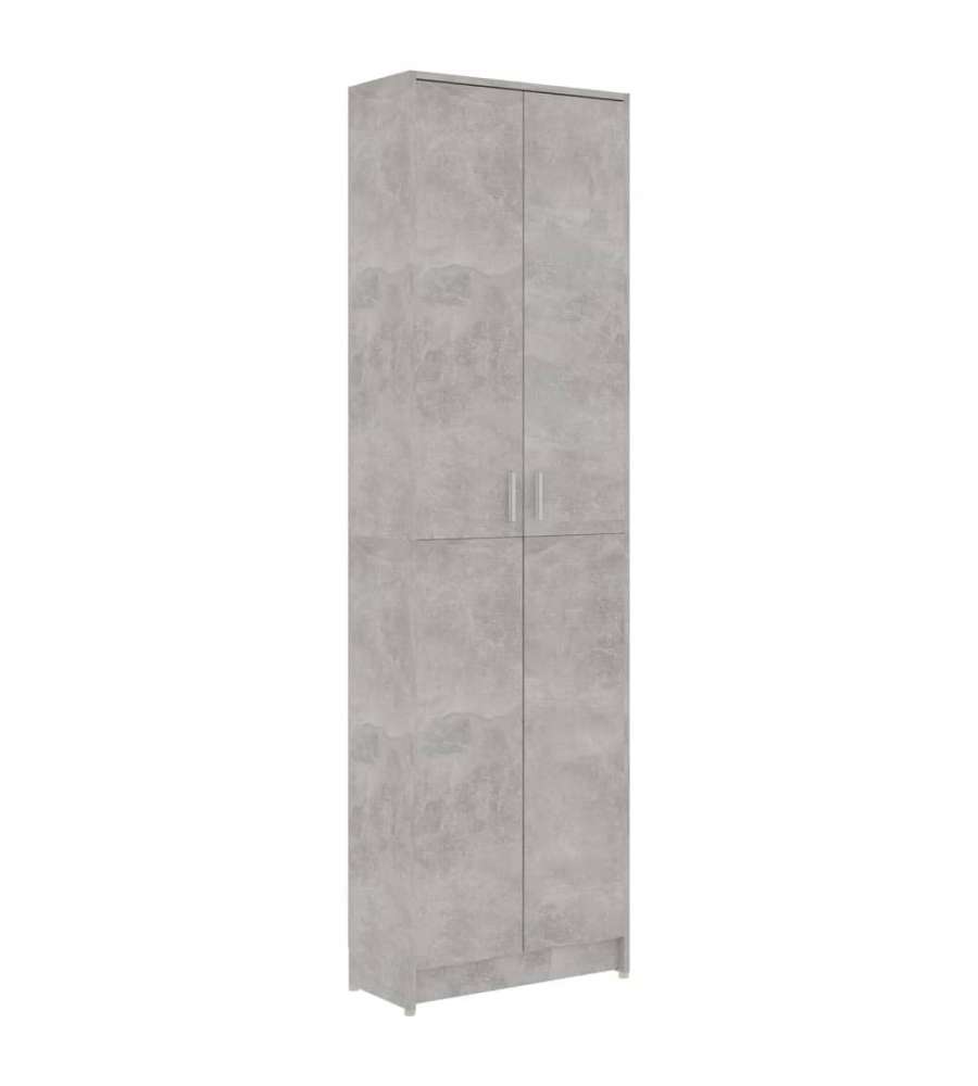 Armadio per Ingresso Grigio Cemento 55x25x189 cm in Truciolato